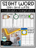 Sight Word - Spin and Write, Editable