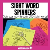 Sight Word Spinners