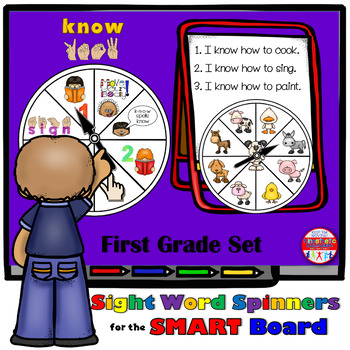 Preview of Sight Word Activity First Grade SMARTBoard Lesson