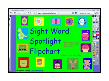 Preview of Sight Word Spotlight Flipchart