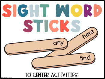 Preview of Sight Word Stick Centers
