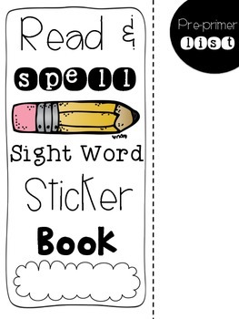 Preview of Sight Word Sticker Book
