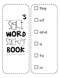 Sight Word Sticker Book:  {FRY's First 300 Words Version}
