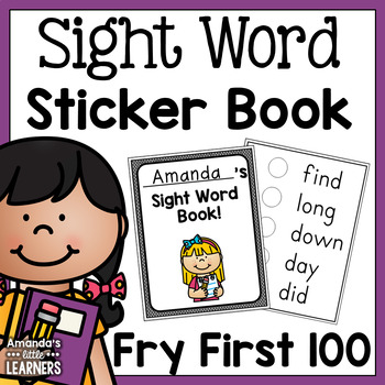 Preview of Sight Word Sticker Book - Editable