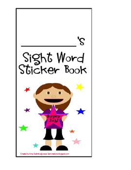 Preview of Sight Word Sticker Book for Word
