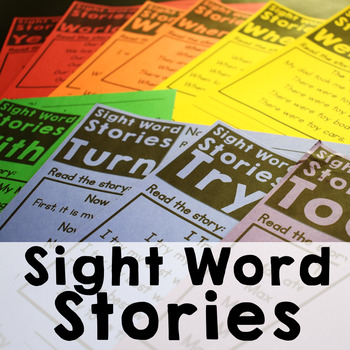 Preview of Sight Word Stories Fluency and Comprehension Reading Passages