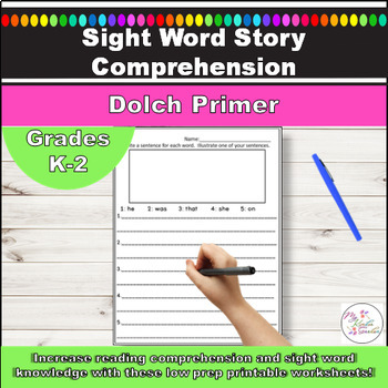 dolch sight word reading comprehension primer high frequency words