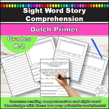 Preview of Dolch Primer Sight Word Reading Comprehension Worksheets