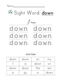 Sight Word Study, Set 1   50 Worksheets