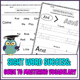 Sight Word Success: Guide of Essential Vocabulary