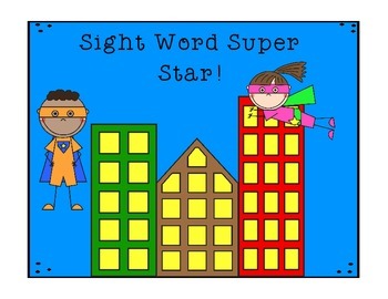 Preview of Sight Word Super Stars