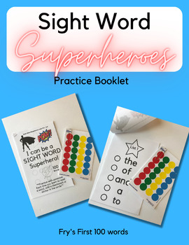 Preview of Sight Word Superheroes Practice Booklet