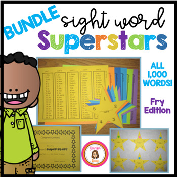 Preview of Sight Word Superstars Program Fry Edition Bundle