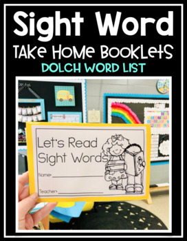 Preview of Sight Word Take Home Booklets includes Dolch Words and EDITABLE version