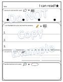 Sight Word Template worksheet