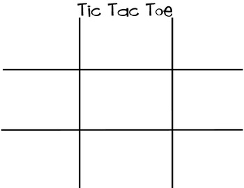 Sight Word Tic Tac Toe Board by Miss Tracy's Shop