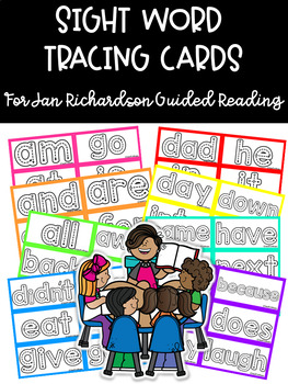 Preview of Sight Word Tracing Cards for use with Jan Richardson Guided Reading