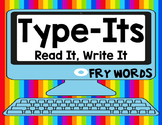 Sight Word Type It, Read It, Write It! Literacy Station SE