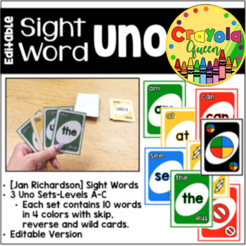 Preview of Sight Word Uno