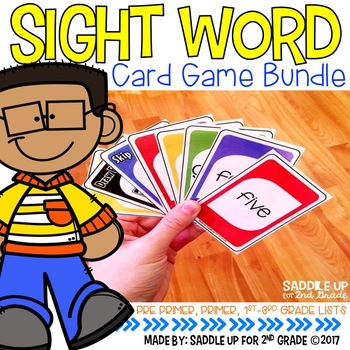 Preview of Sight Word Card Game Bundle
