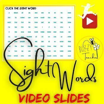 Preview of Sight Word Video Jump Slides (Fry 1st 100)