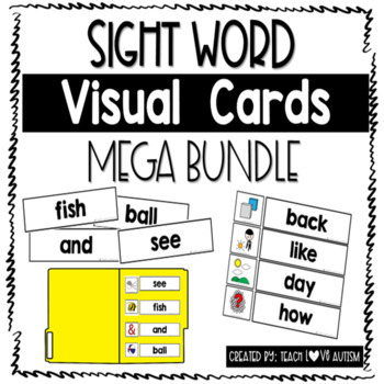 Preview of Sight Word Visual Cards BUNDLE