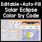 Solar Eclipse Color by Code/Number/Sight Word- Fully Edita