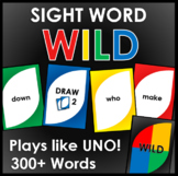 Sight Word WILD (Plays like UNO) - Over 300 high frequency words