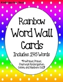Sight Word Wall Cards (Rainbow)