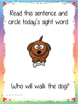 Sight Word ‘Who' 15 Page Workbook by The Ginger Teacher | TpT