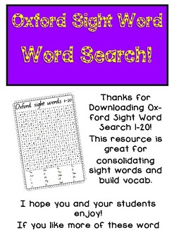 Oxford Word / Sight Word Flash Cards List ALL 1 - 500 (B&W) by