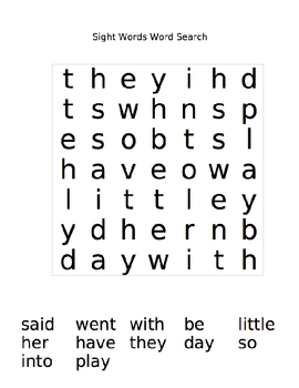 sight word word search by susan falvey teachers pay teachers