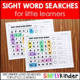 Sight Word Word Searches - Pre Primer Words