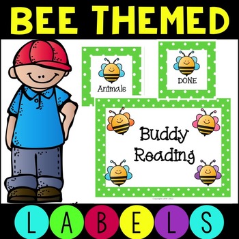 Preview of Sight Word - Word Wall Literacy Center Bee Themed (Ready to Edit)