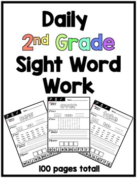 Preview of Sight Word Work (2nd 100 Fry words)