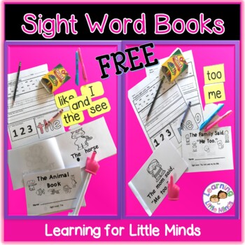 Preview of Free Sight Word Books