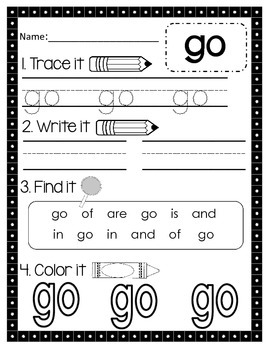 Sight Word Worksheets by Katie Mueller | Teachers Pay Teachers