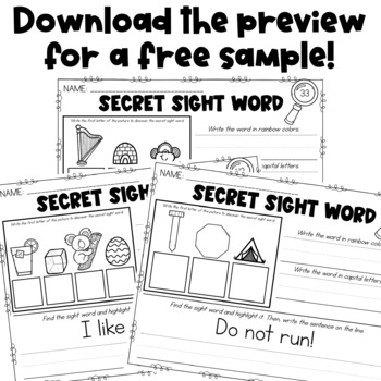 sight word worksheets by missing tooth grins teachers pay teachers