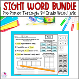 Sight Word Practice Worksheets BUNDLE