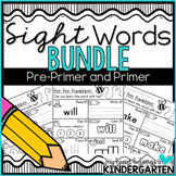 Sight Word Worksheets Distance Learning BUNDLE (Pre-primer
