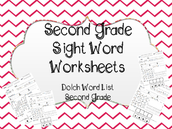 Preview of Sight Word Worksheets- Grade 2 Dolch Word List