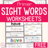 Sight Word Worksheets - Kindergarten & Primer