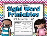 Sight Word Worksheets Primer List