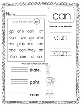 Print and Go! Sight Word Recognition, Set 2 by Stacia Bernath | TpT