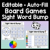 Sight Word Game Bump {Editable with Auto-Fill!} {2 version