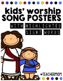 Sight Word Worship Song Posters