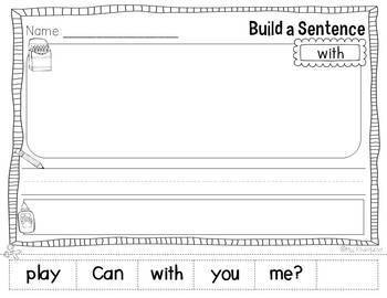 sight words worksheets set two by miss kindergarten love tpt