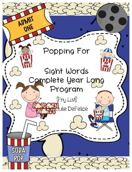 Preview of Sight Word Year Program {Popcorn Words-60+Pages} Common Core Aligned