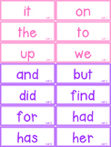 Sight Word cards