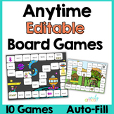 Sight Word or Math Practice Board Games EDITABLE and AUTO FILL